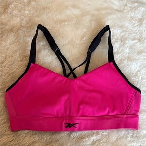 Reebok Hero Medium-Impact Strappy Sports Bra – Proud Pink, Size Medium